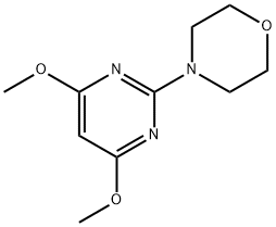 Morpholine, 4-(4,6-dimethoxy-2-pyrimidinyl)- 化学構造式