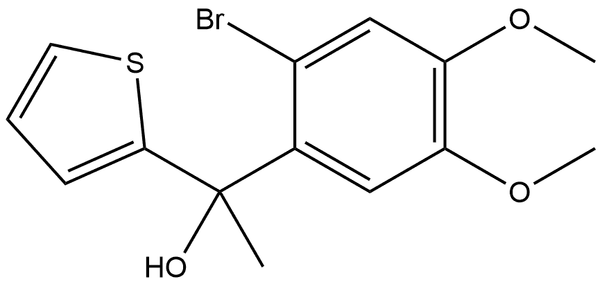 α-(2-Bromo-4,5-dimethoxyphenyl)-α-methyl-2-thiophenemethanol Structure