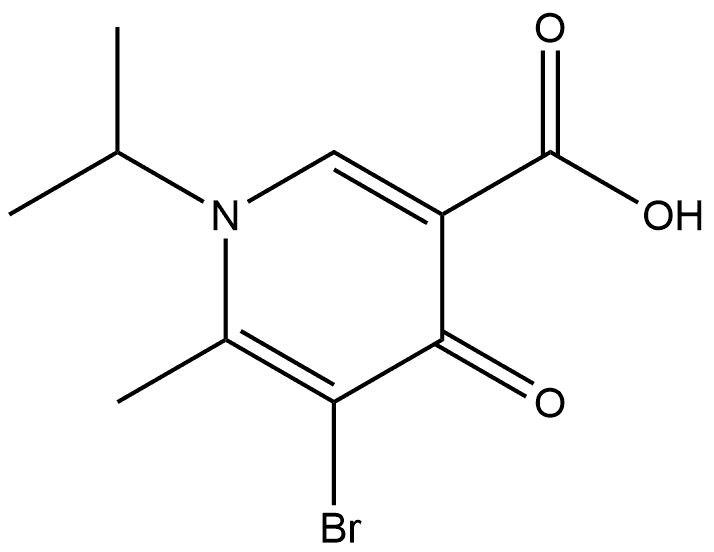 5-溴-1,4-二氢-6-甲基-1-(1-甲基乙基)-4-氧代-3-吡啶羧酸, 1569649-68-8, 结构式