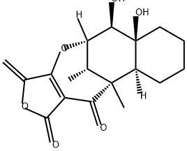5,11-Methanofuro[3,4-d][3]benzoxonin-1,12(3H,5H)-dione, 6,6a,7,8,9,10,10a,11-octahydro-6,6a-dihydroxy-11,13-dimethyl-3-methylene-, (5S,6R,6aS,10aS,11R,13S)- Struktur