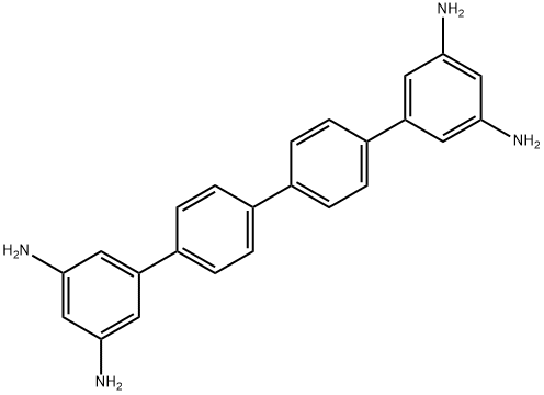 [1,?1':4',?1'':4'',?1'''-?Quaterphenyl]?-?3,?3''',?5,?5'''-?tetramine 化学構造式