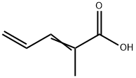 2,4-Pentadienoic acid, 2-methyl- 化学構造式