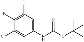 Carbamic acid, N-(3-chloro-4,5-difluorophenyl)-, 1,1-dimethylethyl ester 化学構造式