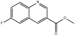 3-Quinolinecarboxylic acid, 6-fluoro-, methyl ester 化学構造式