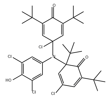 2,5-Cyclohexadien-1-one, 4-chloro-4-[[3-chloro-1,5-bis(1,1-dimethylethyl)-6-oxo-2,4-cyclohexadien-1-yl](3,5-dichloro-4-hydroxyphenyl)amino]-2,6-bis(1,1-dimethylethyl)-