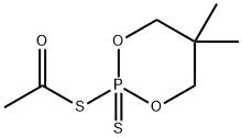 1,3,2-Dioxaphosphorinane, 2-(acetylthio)-5,5-dimethyl-, 2-sulfide (9CI) Structure