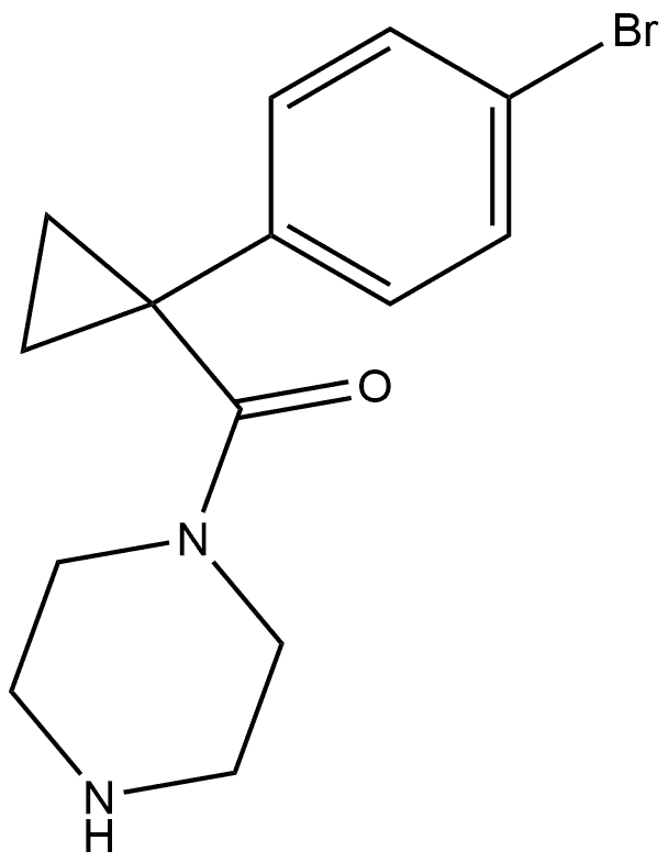 1-(4-Bromophenyl)cyclopropyl]-1-piperazinylmethanone,1578429-40-9,结构式