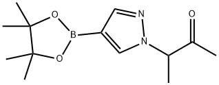 2-Butanone, 3-[4-(4,4,5,5-tetramethyl-1,3,2-dioxaborolan-2-yl)-1H-pyrazol-1-yl]- Structure