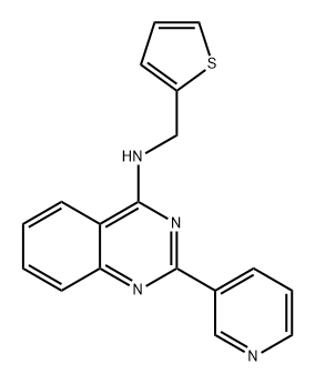 2-(吡啶-3-基)-N-(噻吩-2-基甲基)喹唑啉-4-胺,157862-84-5,结构式