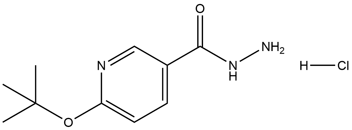 3-Pyridinecarboxylic acid, 6-(1,1-dimethylethoxy)-, hydrazide, hydrochloride ... Struktur