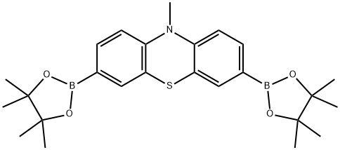 10-甲基-3,7-双(4,4,5,5-四甲基-1,3,2-二氧杂硼烷-2-基)-10H-吩噻嗪, 1579943-34-2, 结构式