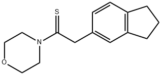 Ethanethione, 2-(2,3-dihydro-1H-inden-5-yl)-1-(4-morpholinyl)- 化学構造式