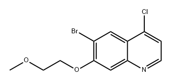 Quinoline, 6-bromo-4-chloro-7-(2-methoxyethoxy)- Structure