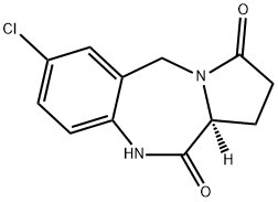 1H-Pyrrolo[2,1-c][1,4]benzodiazepine-3,11(2H,11aH)-dione, 7-chloro-5,10-dihydro-, (11aS)-,1581274-41-0,结构式