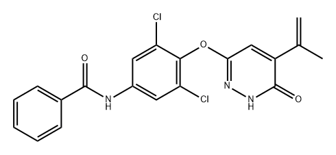 Benzamide, N-[3,5-dichloro-4-[[1,6-dihydro-5-(1-methylethenyl)-6-oxo-3-pyridazinyl]oxy]phenyl]- Structure