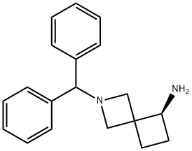 2-Azaspiro[3.3]heptan-5-amine, 2-(diphenylmethyl)-, (5S)-,1581684-02-7,结构式