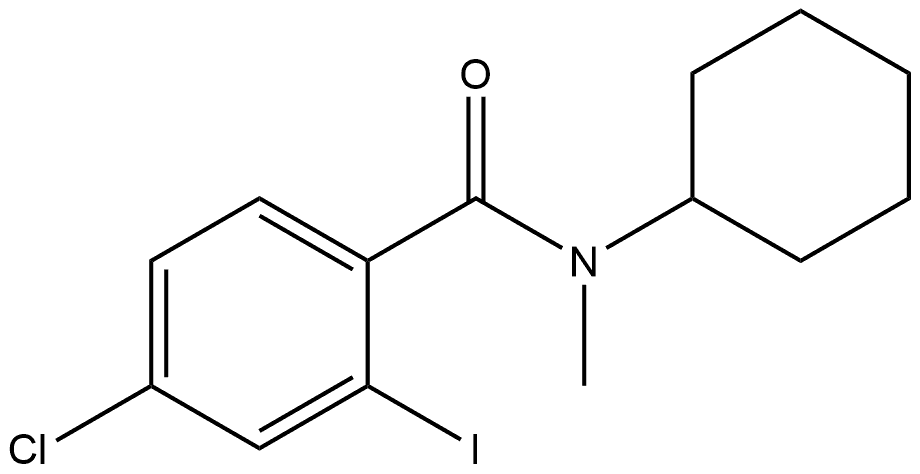 4-Chloro-N-cyclohexyl-2-iodo-N-methylbenzamide,1581735-40-1,结构式