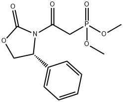 (R)-Dimethyl [2-oxo-2-(2-oxo-4-phenyloxazolidin-3-yl)ethyl]phosphonate Struktur