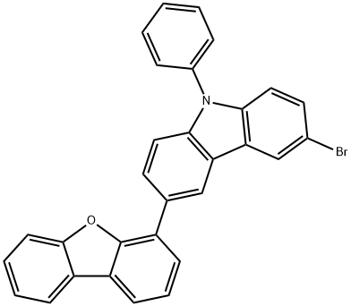 9H-Carbazole, 3-bromo-6-(4-dibenzofuranyl)-9-phenyl- 结构式