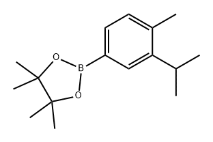 1,3,2-Dioxaborolane, 4,4,5,5-tetramethyl-2-[4-methyl-3-(1-methylethyl)phenyl]- Structure