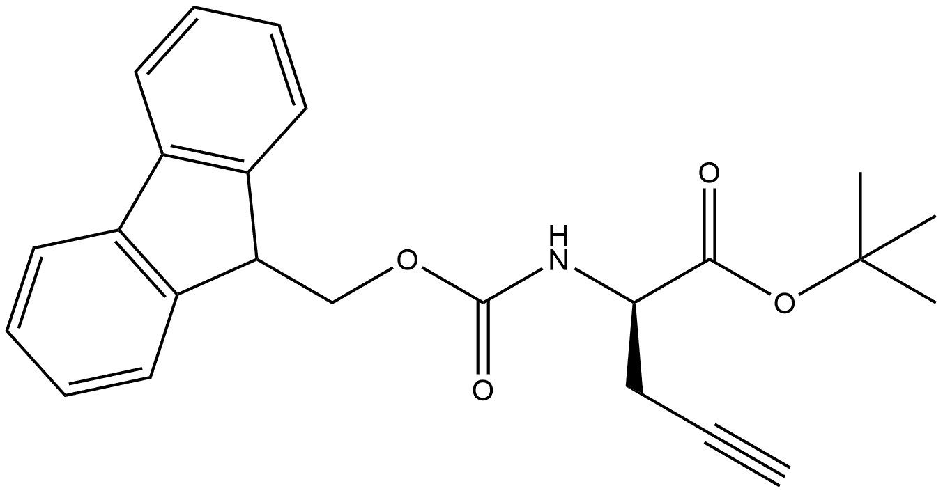 tert-butyl (R)-2-((((9H-fluoren-9-yl)methoxy)carbonyl)amino)pent-4-ynoate Structure