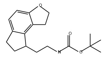 Carbamic acid, N-[2-(1,6,7,8-tetrahydro-2H-indeno[5,4-b]furan-8-yl)ethyl]-, 1,1-dimethylethyl ester Struktur