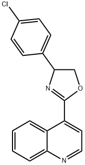 4-[4-(4-氯苯基)-4,5-二氢-2-噁唑基]喹啉,158499-69-5,结构式