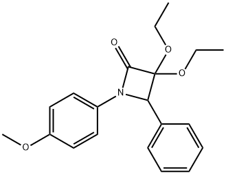 2-Azetidinone, 3,3-diethoxy-1-(4-methoxyphenyl)-4-phenyl-