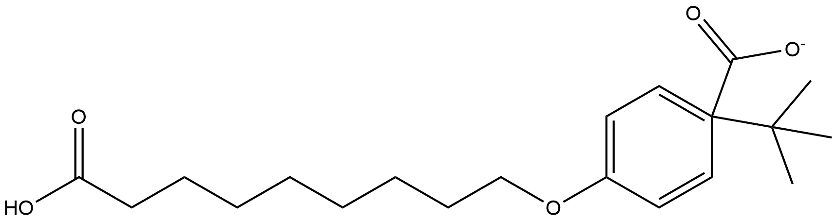 1-(1,1-Dimethylethyl) 4-[(8-carboxyoctyl)oxy]benzoate Struktur