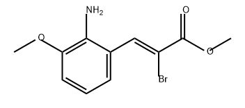 2-Propenoic acid, 3-(2-amino-3-methoxyphenyl)-2-bromo-, methyl ester, (2Z)- Structure