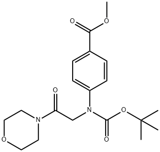 4-((叔丁氧基羰基)(2-吗啉-2-氧代乙基)氨基)苯甲酸甲酯 结构式