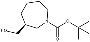 1H-Azepine-1-carboxylic acid, hexahydro-3-(hydroxymethyl)-, 1,1-dimethylethyl ester, (3S)- 结构式