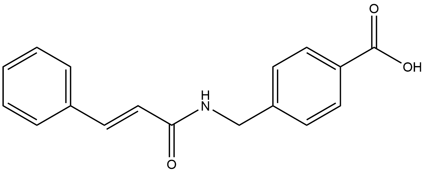 4-[[[(2E)-1-Oxo-3-phenyl-2-propen-1-yl]amino]methyl]benzoic acid Structure