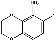 1,4-Benzodioxin-5-amine, 6-fluoro-2,3-dihydro- 化学構造式