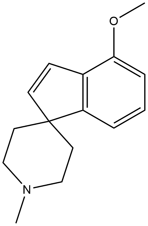 4-Methoxy-1′-methylspiro[1H-indene-1,4′-piperidine,1588405-85-9,结构式