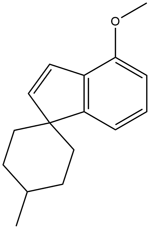 4′-Methoxy-4-methylspiro[cyclohexane-1,1′-[1H]indene Structure