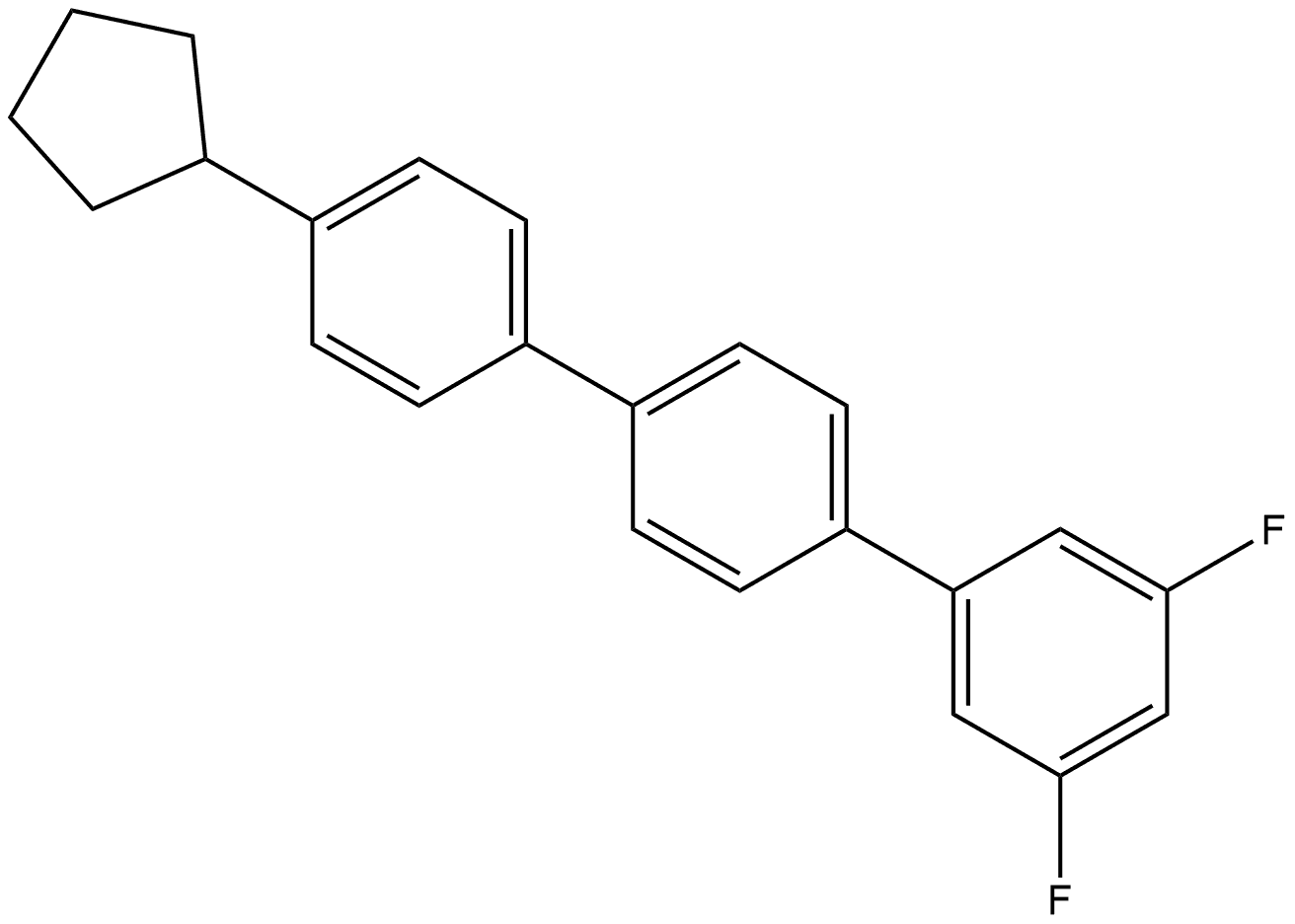 4''-Cyclopentyl-3,5-difluoro-1,1':4',1''-terphenyl Structure