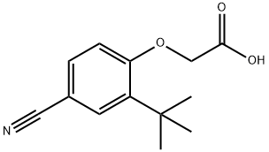 2-(2-(叔丁基)-4-氰基苯氧基)乙酸, 1588507-18-9, 结构式