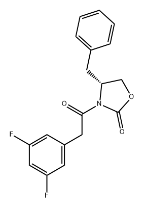 2-Oxazolidinone, 3-[2-(3,5-difluorophenyl)acetyl]-4-(phenylmethyl)-, (4R)- 化学構造式