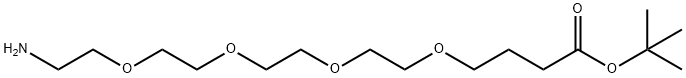 5,8,11,14-Tetraoxahexadecanoic acid, 16-amino-, 1,1-dimethylethyl ester Struktur