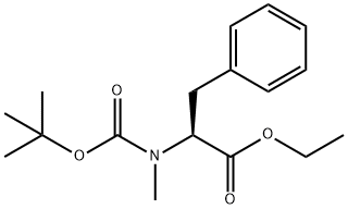 L-Phenylalanine, N-[(1,1-dimethylethoxy)carbonyl]-N-methyl-, ethyl ester,159090-55-8,结构式