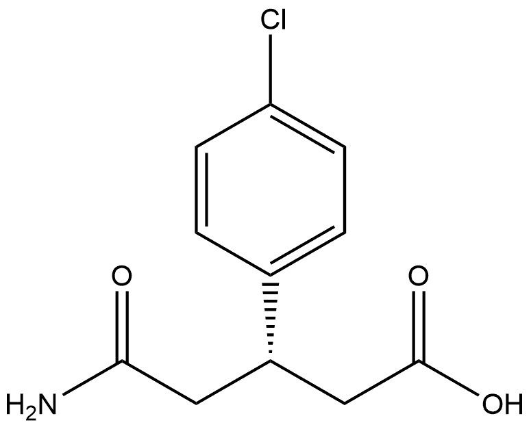 Benzenepropanoic acid, β-(2-amino-2-oxoethyl)-4-chloro-, (βS)- Structure