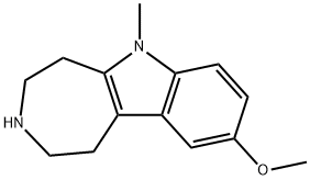 Azepino[4,5-b]indole, 1,2,3,4,5,6-hexahydro-9-methoxy-6-methyl- Structure