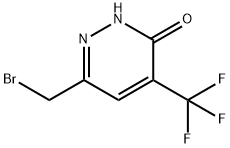 6-(溴甲基)-4-(三氟甲基)哒嗪-3(2H)-酮,1591827-06-3,结构式