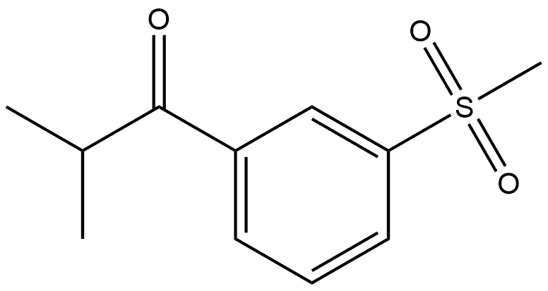 2-Methyl-1-[3-(methylsulfonyl)phenyl]-1-propanone Structure