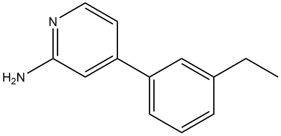 4-(3-Ethylphenyl)-2-pyridinamine Struktur