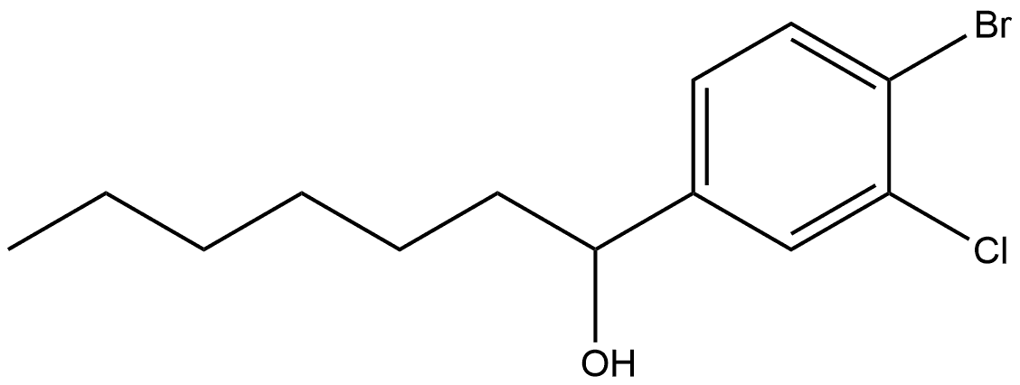 4-Bromo-3-chloro-α-hexylbenzenemethanol,1592545-77-1,结构式