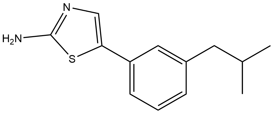 5-(3-Isobutylphenyl)thiazol-2-amine,1592946-49-0,结构式