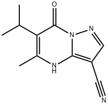 6-Isopropyl-5-methyl-7-oxo-4,7-dihydropyrazolo[1,5-a]pyrimidine-3-carbonitrile Struktur