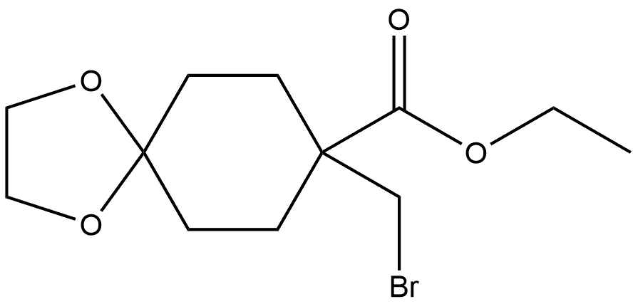 Ethyl 8-(bromomethyl)-1,4-dioxaspiro[4.5]decane-8-carboxylate Structure